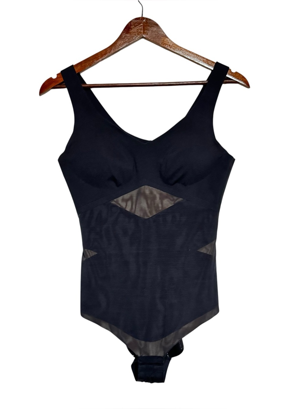 Honeylove Sz M Cami Bodysuit Shapewear Runway Black Sculpt